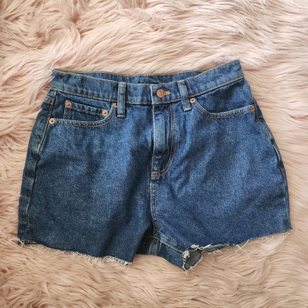 Victoria's secret PINK denim cutoff shorts raw hem high waist
